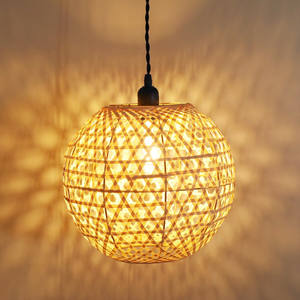 Abat-jour suspendu en bambou tissé toutes tailles, fabriqué au Vietnam, style traditionnel, couvre la lumière, faible frais d'expédition - Product Image 2