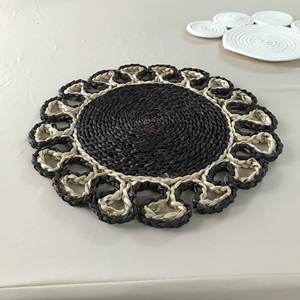 Top New Design <b>Seagrass</b> Round <b>Placemat</b> Hand Braided Table Serving Mat for Livingroom Table - Product Image 3