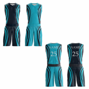 Vêtements de basket-ball personnalisés de haute qualité, uniforme de basket-ball respirant, équipement de basket-ball réversible, conception à double jeu - Product Image 3