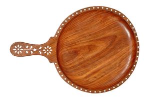 Plato de madera para pizza de alta calidad personalizado al por mayor con mango plato de madera para carne a bajo precio - Product Image 3