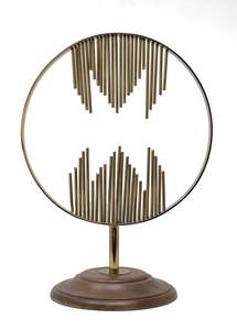 Venta caliente escultura trofeo de aluminio con base de madera al por mayor artículo decorativo para el hogar para exportador fabricado en Navidad - Product Image 6