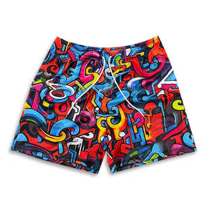 Pantalones Cortos Deportivos de Malla para Verano, con Logotipo Personalizado, por Encima de la Rodilla, para Hombre, Impresión Sublimada en 3D, 5 Pulgadas, de Fábrica - Product Image 2