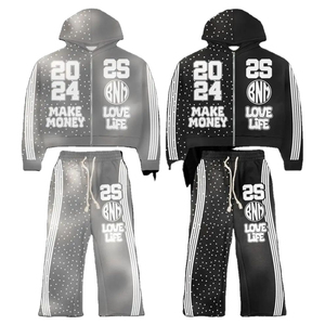 Survêtements coupe-vent baggy sur mesure pour femmes, survêtement léger et inspirant à fermeture éclair intégrale - Product Image 2