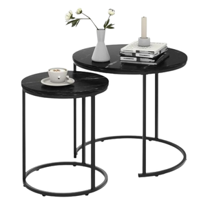 Mesa auxiliar anidada hecha a mano, mesa anidada de estilo contemporáneo, lujosas casas y oficinas para aperitivos, multiusos - Product Image 3