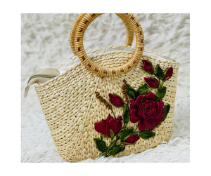 Bolsas de jacinto de agua duraderas hechas a mano de Vietnam de buena calidad/bolsos de mujer/bolso de playa de paja - Product Image 2