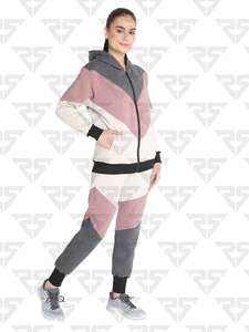 Custom Casual Zipper Tracksuit Contrast pennal Hoodie And <b>Sweatpants</b> <b>Sets</b> customized logo design Logo Printing Sports Jogger <b>Set</b> - Product Image 5