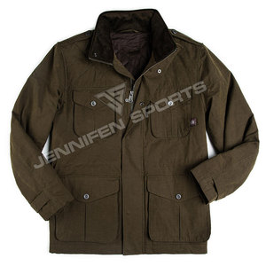 Chaqueta de Caza de Invierno para Exteriores, Tejido Exterior 100% Algodón Canvas, Cierre de Cremallera, Bolsillos Delanteros, Forro Acolchado Grueso - Product Image 2