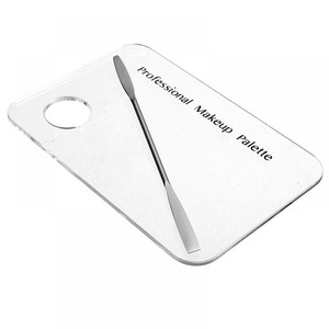 Paleta mezcladora de maquillaje de acero inoxidable con etiqueta privada personalizada para mezclar base sombra de ojos pestañas - Product Image 2