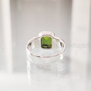 แหวนบุรุษขายส่งแหวนพลอยทัวร์มาลีนสีเขียวธรรมชาติแหวนวันเกิดเดือนตุลาคมเครื่องประดับคริสต์มาสอาหรับแหวนเงินสเตอริง925 - Product Image 6