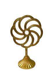 2 figuritas de flores de aluminio plateado con acabado antiguo Decoración de mesa Flor decorativa - Product Image 2