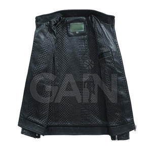 Nueva chaqueta de cuero para hombre de moda Material de alta calidad Chaqueta de invierno cálida y acogedora para caballeros - Product Image 3