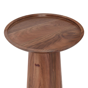 Mesa de pedestal de madera maciza de primera calidad, diseño minimalista elegante para decoración sofisticada del hogar - Product Image 3