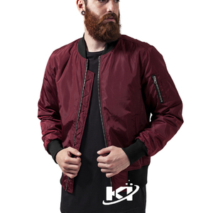 <b>Men's</b> Custom Logo <b>Baseball</b> Collar Fit Designs Plus Size Satin Bomber <b>Jackets</b> Sports Custom Winter Coat - Product Image 1