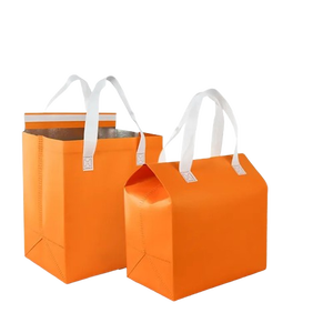 Sac isotherme personnalisé en non-tissé écologique avec logo, sacs alimentaires réutilisables isolés avec poignée - Vente en gros, prêt à être expédié - Product Image 3