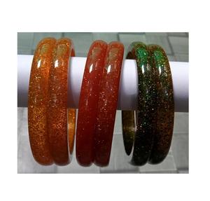 Brazalete de resina al por mayor de fábrica, joyería de mujer de la mejor calidad, pulseras de resina, nuevo diseño, Color naranja, brazalete de resina de alto pulido - Product Image 6