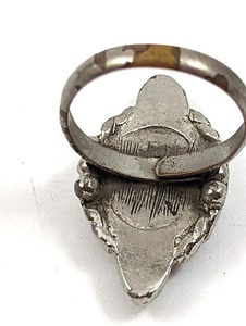 Anillo de plata vintage del sudoeste hecho a mano turquesa joyería retro ajustable vaquera anillo estilo antiguo joyería occidental - Product Image 5