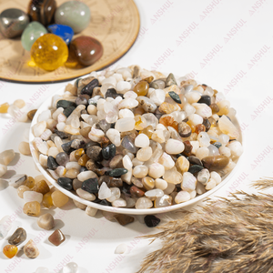 Venta al por Mayor de Mezcla de Piedras Naturales de Ágata, Mezcla de Cristales Multicolores en Forma Curva, Gemas Semipreciosas para Decoración del Hogar y Artesanía Curativa - Product Image 1