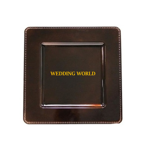 Nouvel arrivage de plaque de chocolat en métal de forme luxueuse plaque de chargeur de maison haute plaque de métal de table décorative de mariage vente populaire - Product Image 4