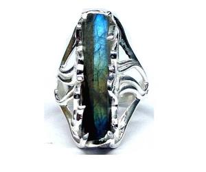 Anillo de Labradorita Antiguo de Plata de Ley 925 Chapado en Oro SR388 de Gemvanity, Hecho a Mano, Personalizado, Unisex, MOQ Bajo - Product Image 4