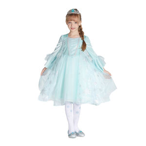 Fornitura all'Ingrosso di Abiti con Paillettes a Forma di Fiocco di Neve, Costume <span class=keywords><strong>da</strong></span> Principessa di <span class=keywords><strong>Frozen</strong></span> con Certificazione BSCI - Product Image 4