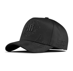 Casquette Dandy de haute qualité à 5 panneaux en suède satiné vintage, à simple boutonnage, avec boucle sur le devant, visière incurvée, noire, modèle <span class=keywords><strong>Joker</strong></span>, avec 5 éléments distinctifs - Product Image 1