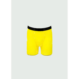 Slip boxer pour homme en coton 100% avec impression intégrale thermique sans couture, design personnalisable, couleur jaune - Product Image 2