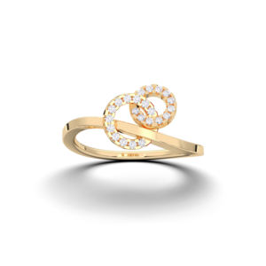 0.15 carats E-F/VVS-VS Moissanite diamant rond infini pavé bague de fiançailles en argent pour elle - Product Image 2