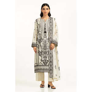 IUSTKSD-1232 Traje Casual de Verano de 3 Piezas con Bordado Khaddar - Product Image 1