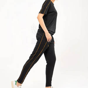 Combinaison de survêtements d'été décontractés en coton pour femmes avec pantalon souple - Product Image 3