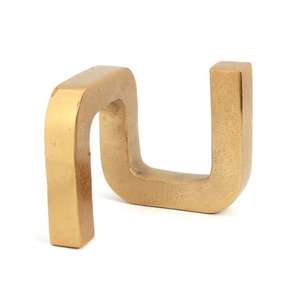 Sculpture abstraite en fer de style Art déco, dernier design, avec finition antique dorée pour la décoration de la maison et des hôtels, décoration de mariage, taille et couleur personnalisables - Product Image 1