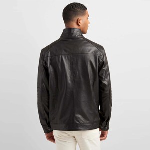 Chaqueta de motorista de cuero marrón para hombre-Chaqueta de moto auténtica de estilo vintage con acabado desgastado perfecto - Product Image 3