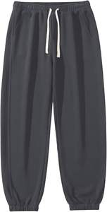 Pantalon de survêtement grande taille pour hommes Pantalon de jogging à taille élastique Pantalon de sport décontracté Léger 100% coton Meilleur prix - Product Image 6