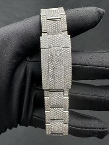 Reloj Mecánico Automático para Hombre, Estilo Hip Hop, con Diamantes de Imitación VVS Moissanite, Acero Inoxidable, al por Mayor - Product Image 6