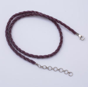 Collier en argent sterling 925 avec perles de grenat pour femmes, bijoux de mode faits à la main pour les mariages, les fêtes et les fiançailles - Product Image 4