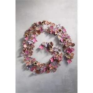 Guirnalda de Flores Artificiales de Metal Personalizada al por Mayor, Decoración de Pared Floral para Bodas, Decoración de Interiores, Guirnalda de Flores, Escultura de Pared Premium - Product Image 1