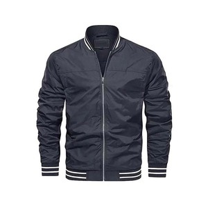 Chaquetas ligeras de primavera para hombre, abrigos Bomber informales de alta calidad para exteriores con cuello levantado, chaqueta de béisbol universitaria para hombre - Product Image 2