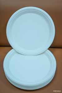 <b>Disposable</b> <b>Tableware</b> 6 7 8 Inch Sugarcane Bagasse Plate Dinnerware Eco-Friendly and Compostable for Mealtime Parties - Product Image 2