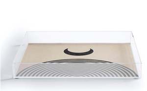 Plateau en acrylique de style vintage avec poignées Forme personnalisée Qualité supérieure Idéal pour servir les aliments et l'organisation de la maison - Product Image 2