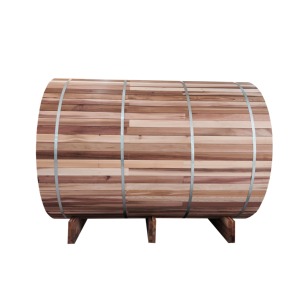 ถังไม้ซีดาร์สำหรับซาวน่ากลางแจ้งพร้อมระเบียงห้องซาวน่าแบบแคนาดาสีแดง - Product Image 2