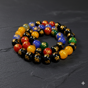 ลูกปัดแฟชั่นขายส่ง ขนาด 8 มม. ทรงกลม หลายสี ลูกปัดอัญมณีสำหรับทำเครื่องประดับ DIY สำหรับสร้อยข้อมือ สร้อยคอ และต่างหู - Product Image 1