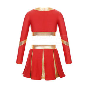 Ensemble d'uniformes de cheerleading personnalisables pour femmes, 100% polyester, respirant, léger, haute qualité, service OEM, best-seller - Product Image 2