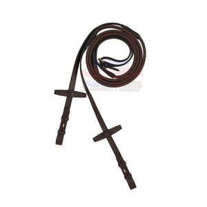 Rênes de cheval en cuir à poignée en caoutchouc, taille et couleur personnalisées, Style tendance - Product Image 3