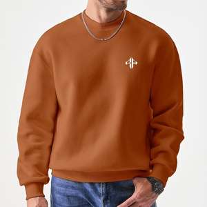 Sudadera OEM para hombre con logotipo personalizado manga larga Color sólido O, cuello sudadera 100% algodón O, cuello de ATLANTIC - Product Image 1