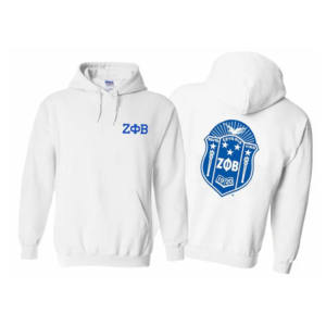 Sweat à capuche brodé avec le logo de l'université Zeta Phi Beta Sorority INC - Product Image 1
