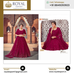 Ropa étnica india de primera calidad Georgette Lehenga Choli con Secuencia y trabajo bordado de exportador indio - Product Image 6
