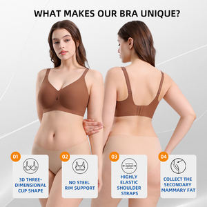 Lingerie pour femmes <span class=keywords><strong>Soutien</strong></span>-<span class=keywords><strong>gorge</strong></span> sans couture Conception creuse Sous-vêtements push up Une pièce disponible <span class=keywords><strong>Soutien</strong></span> confortable et doux Levage - Product Image 2