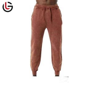 GLOBAL LEATHER Wholesale Men's <b>Baggy</b> Vintage Distressed Acid Wash Sweatpants Custom Cotton Streetwear <b>Joggers</b> Oversized - Product Image 1