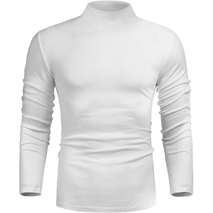 Pull en maille anti-rides d'hiver pour hommes, coupe ajustée, anti-rétrécissement, respirant, col rond, pull en polyester - Product Image 1