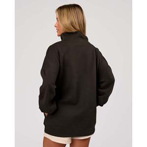 Oversized Knit Cardigan Sweater-Vintage Autumn Winter <b>Warm</b> Mock Neck-Ground Coffee - Product Image 3