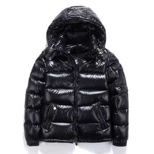 Manufacturer Full Zipped Shiny RED Nylon Winter <b>Padded</b> <b>Cotton</b> Custom Puffer Down Jacket - Product Image 3
